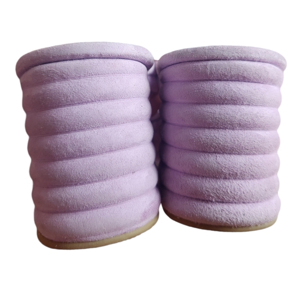 Veronica Beard Geno Lavender Suede Platform Sandals 90's Inspired Wedge Sz 10.5 - Picture 7 of 9